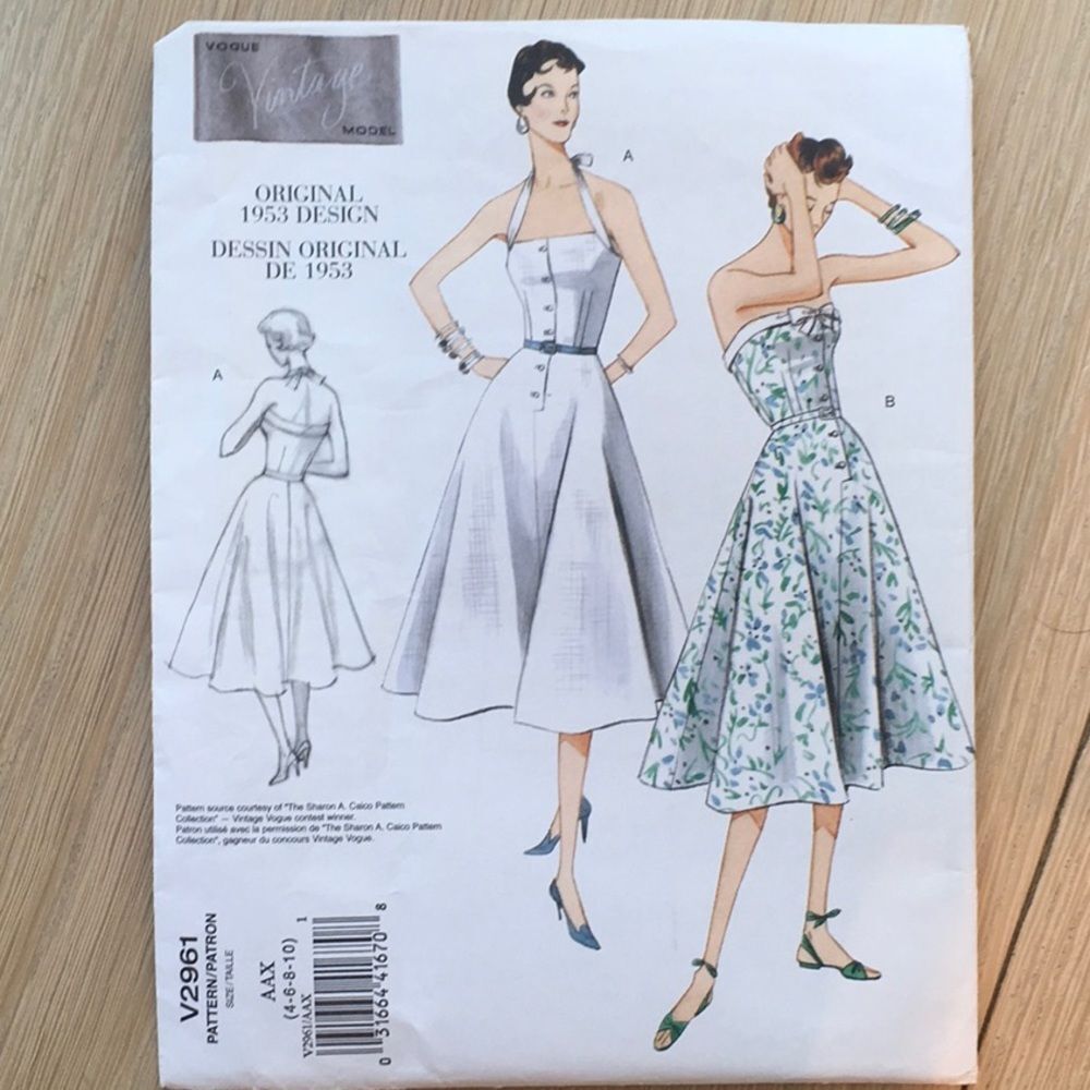 Vogue #2961 Pattern Retro Sun Dress